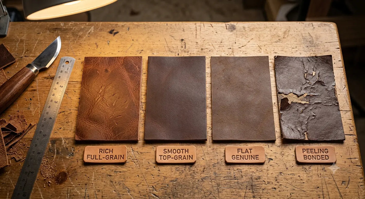 Full-Grain vs Top-Grain vs Genuine Leather: What's the Difference (and Which Should You Buy)?