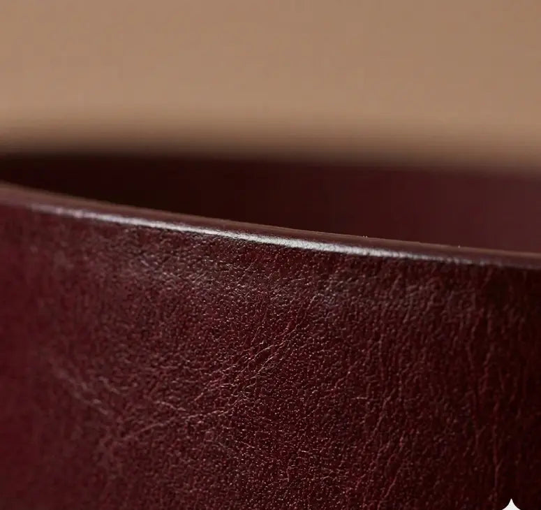 Close-up of a brown leather surface