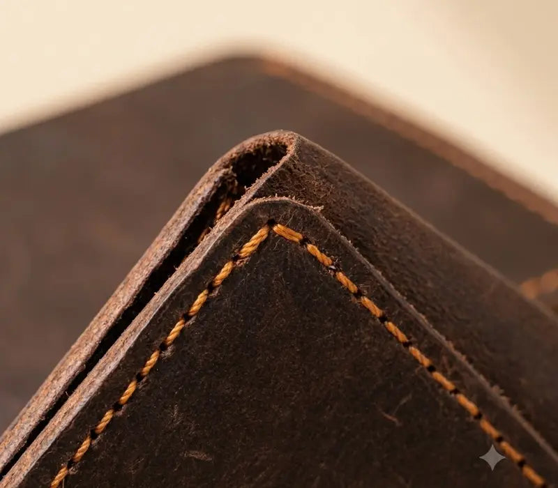 Dark Brown Bifold Handmade Leather Wallet | JJ Leather Crafts